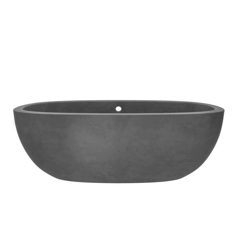 Native Trails Avalon NativeStone Freestanding Soaking Cement Bathtub